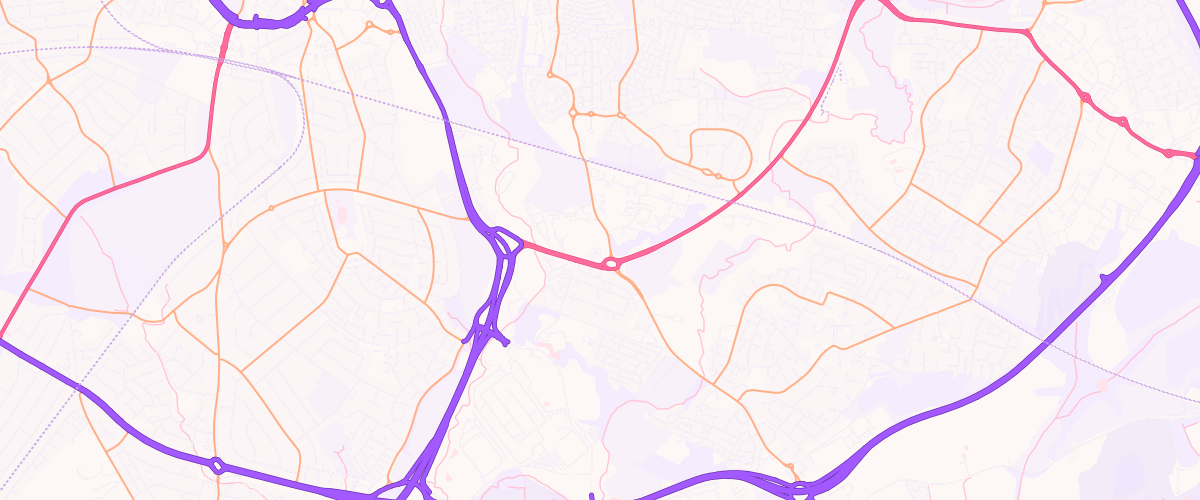 Map showing the location of Asda Abbey Park Superstore