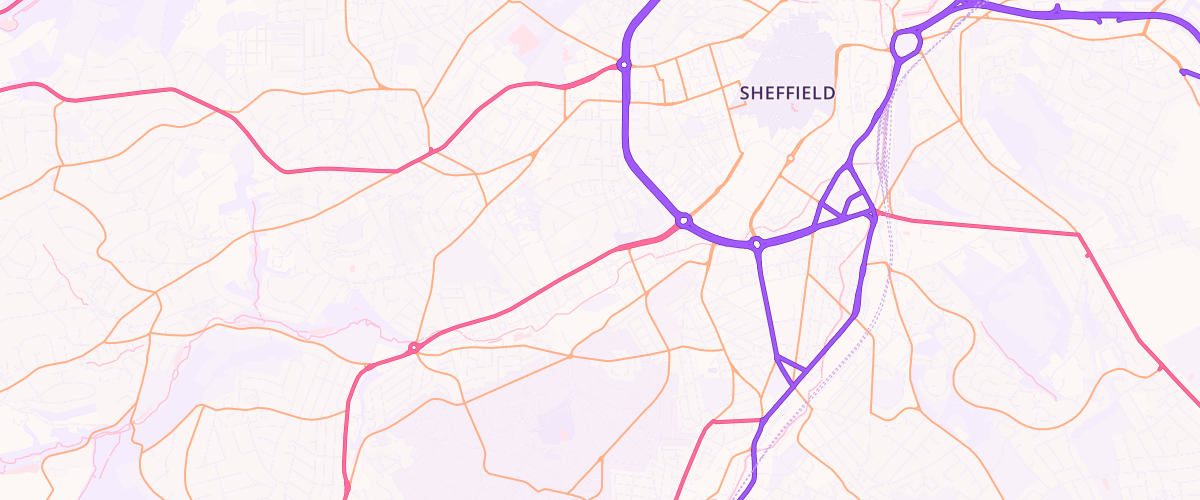 Map showing the location of Asda Sheffield Express Petrol