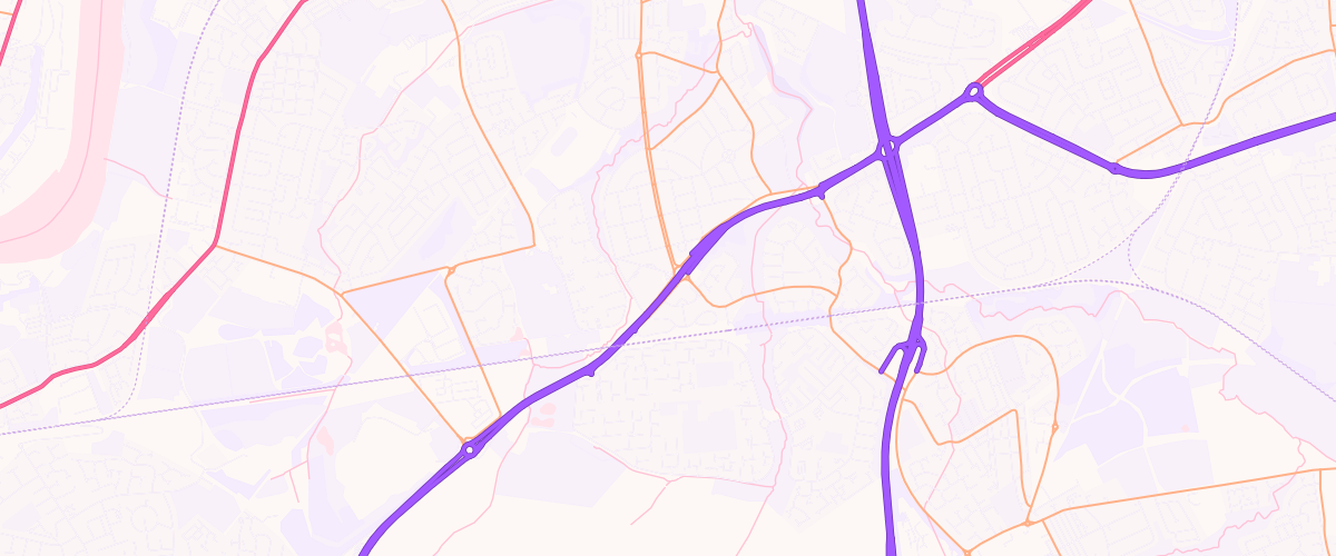 Map showing the location of Asda St Matthews Express