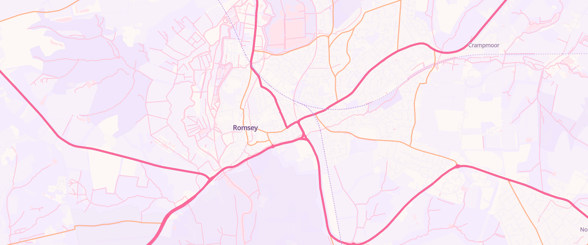 Map showing the location of Pgg Romsey