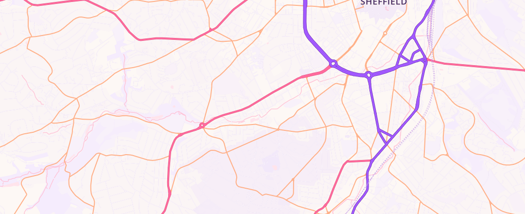Map showing Motec Auto Services, Sheffield