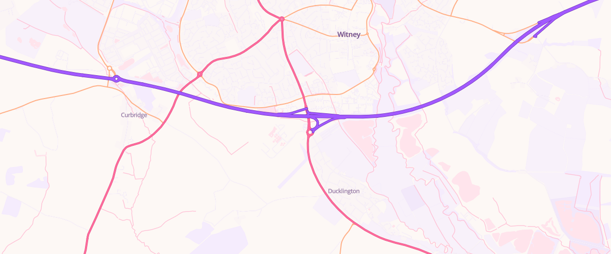 Map showing the location of Shell Little Waitrose Ducklington