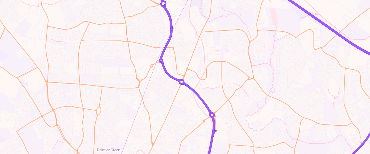 Map showing the location of Foleshill Road Service Station