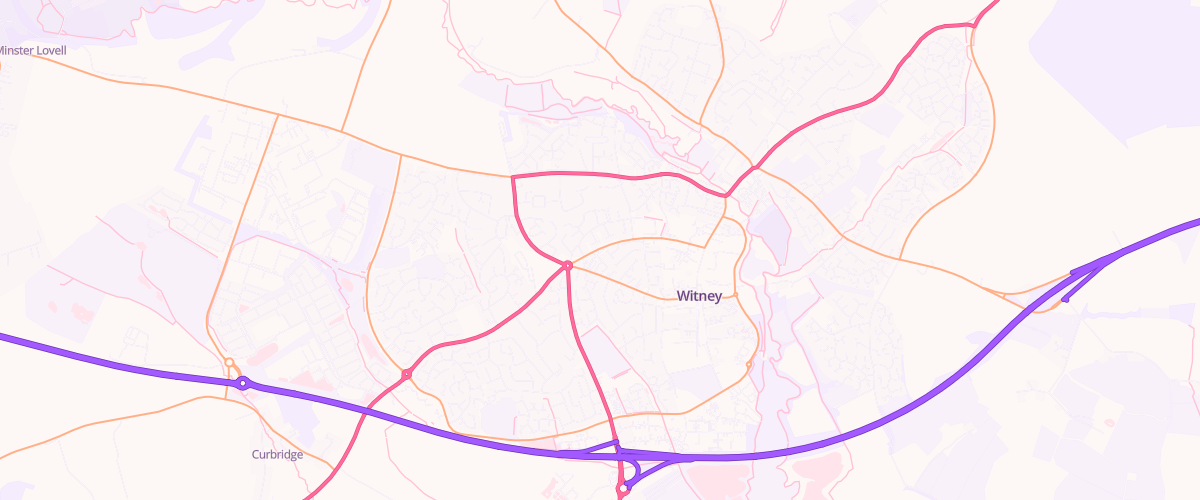 Map showing the location of Mfg Witney