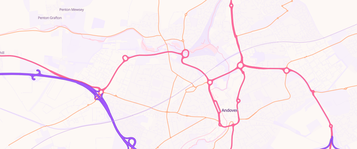 Map showing the location of Mfg Andover