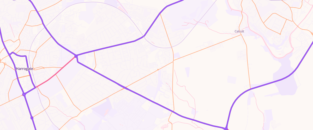Map showing the location of Mfg Morrisons Harrogate Starbeck