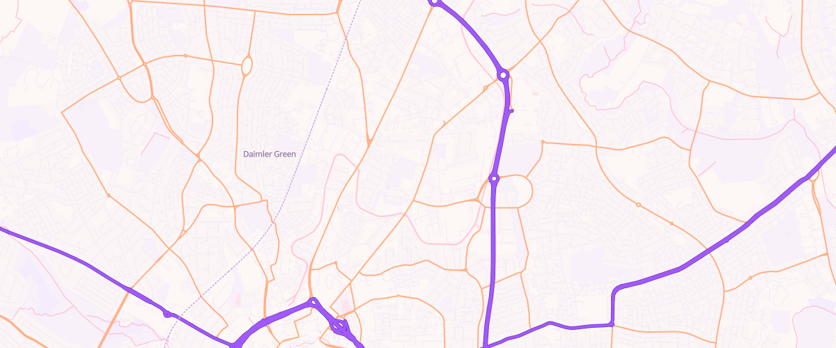 Map showing the location of Stoney Stanton Service Station