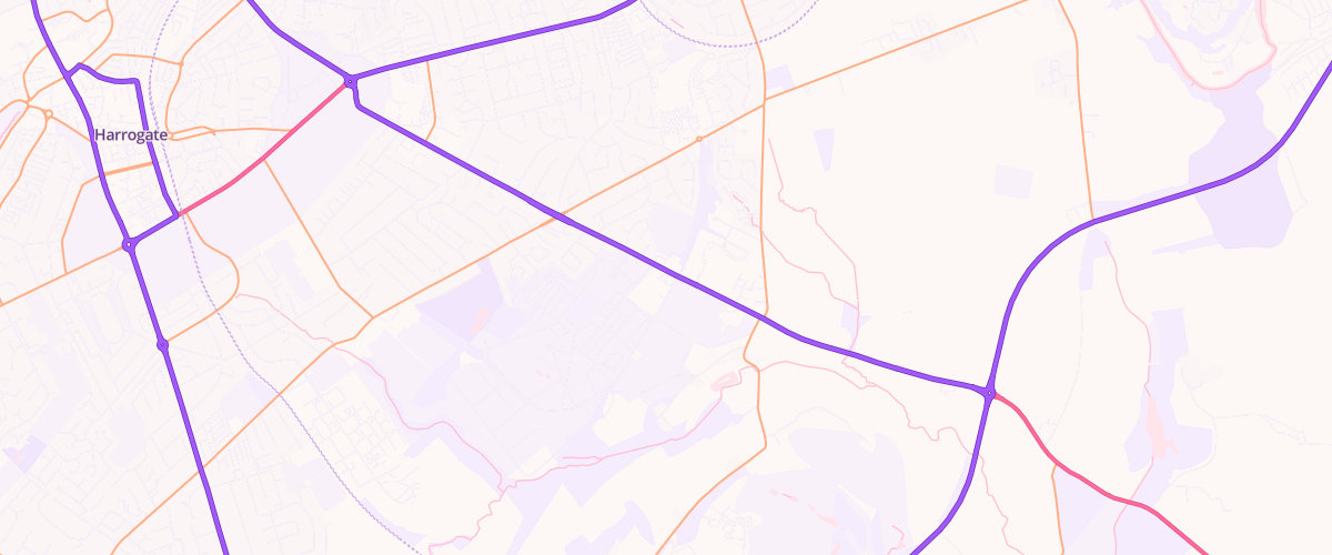 Map showing the location of Sainsburys Harrogate