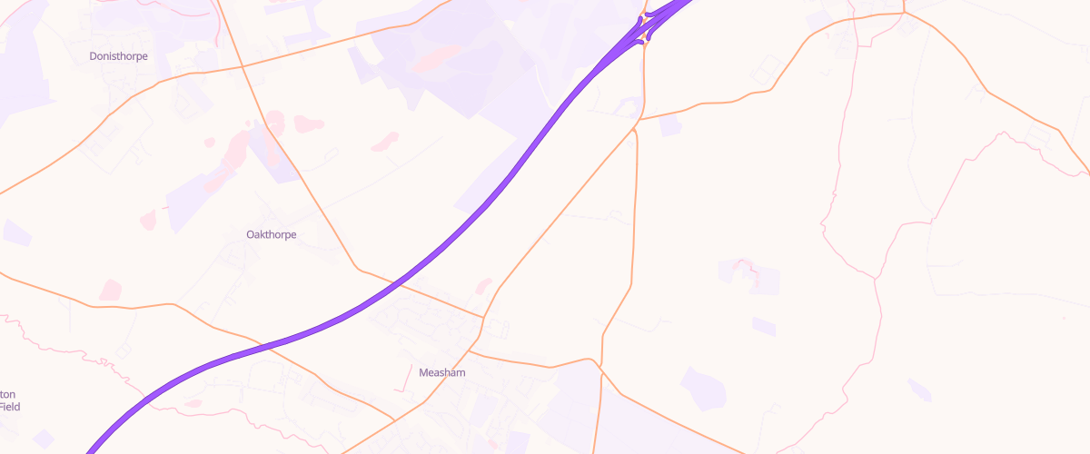Map showing the location of Mfg Measham