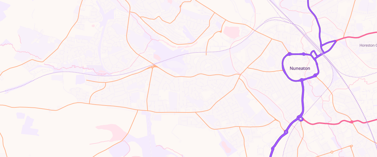 Map showing the location of Ascona Haunchwood Road Service