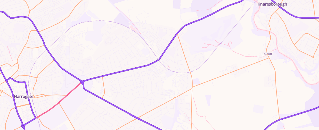 Map showing Stoneacre, Harrogate