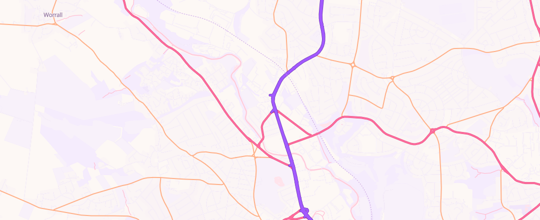 Map showing Halfords Autocentre, Sheffield