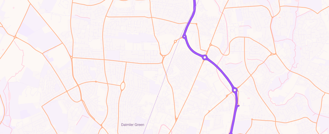 Map showing Holbrook Motor Services, Coventry