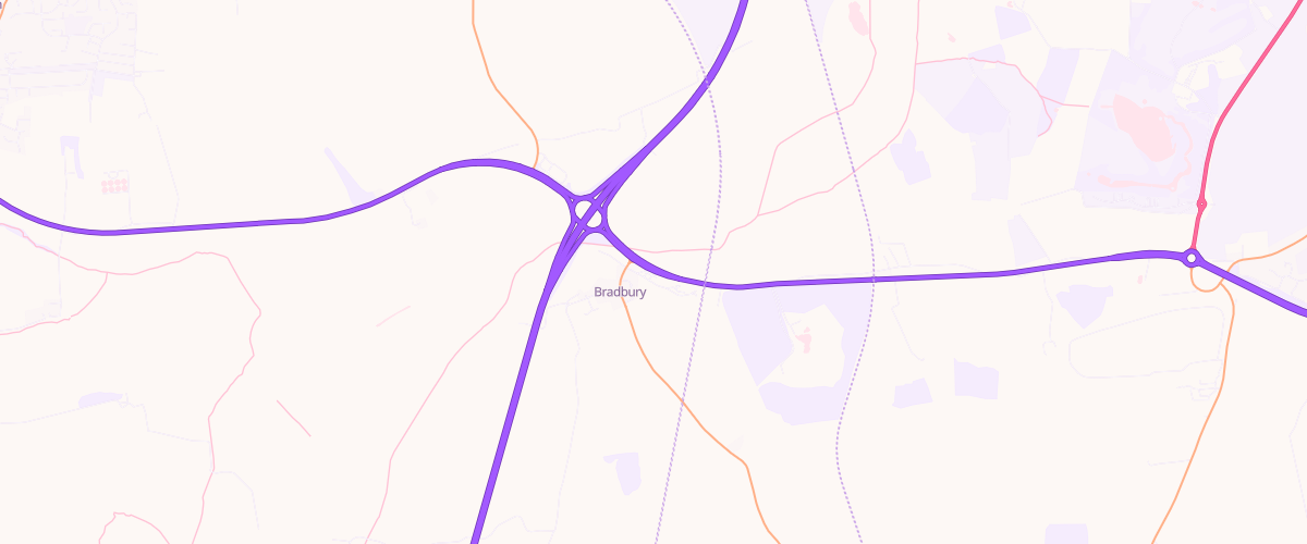 Map showing the location of Bradbury Service Station