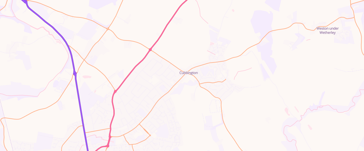 Map showing the location of Mfg Cubbington