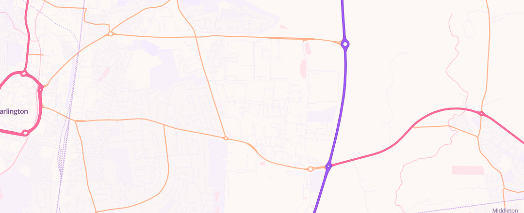Map showing Darlington Borough Council, Darlington