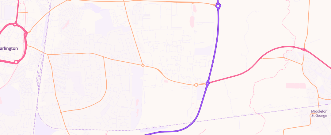 Map showing Stoneacre, Darlington