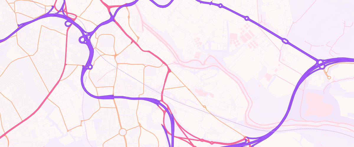 Map showing the location of Stourton Service Station