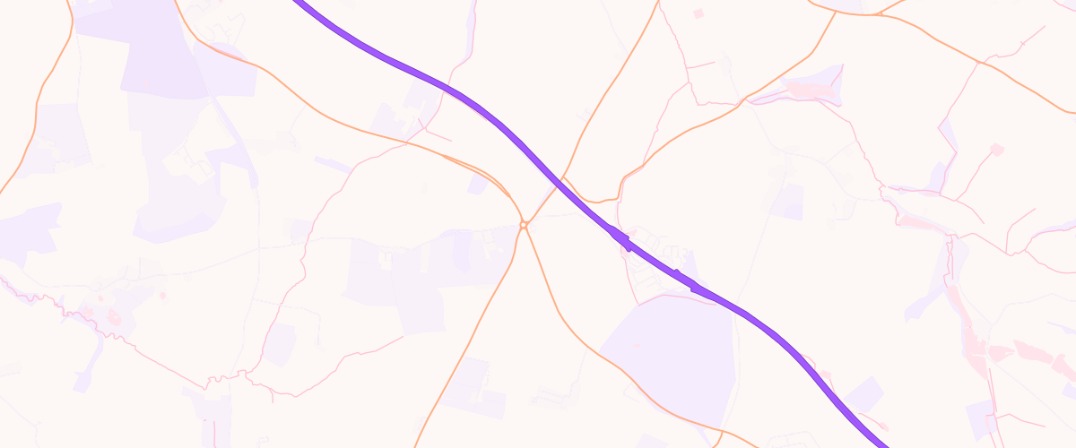 Map showing the location of Welcome Break Warwick North