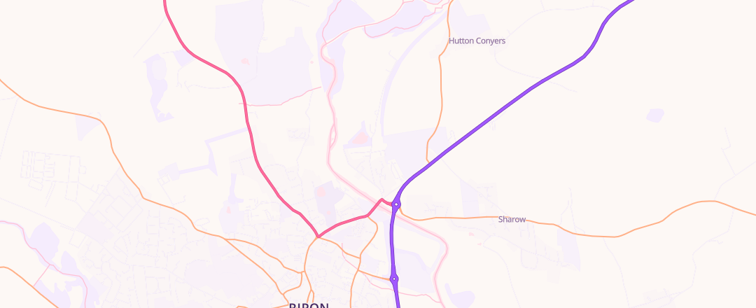 Map showing L G Autos, Ripon