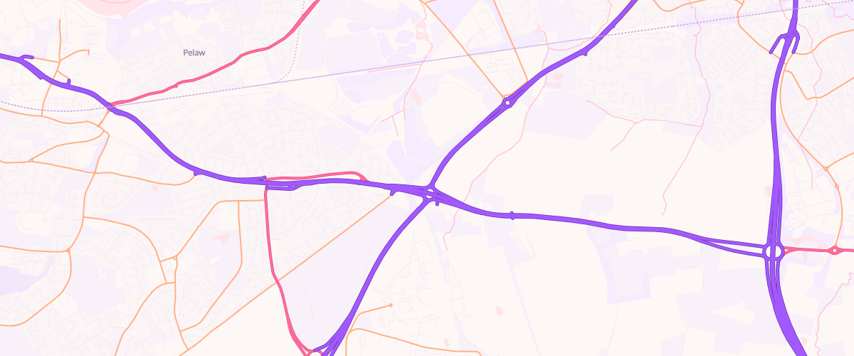 Map showing the location of Four Aces Filling Station