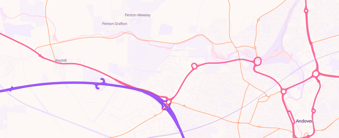 Map showing Andover Ford, Andover