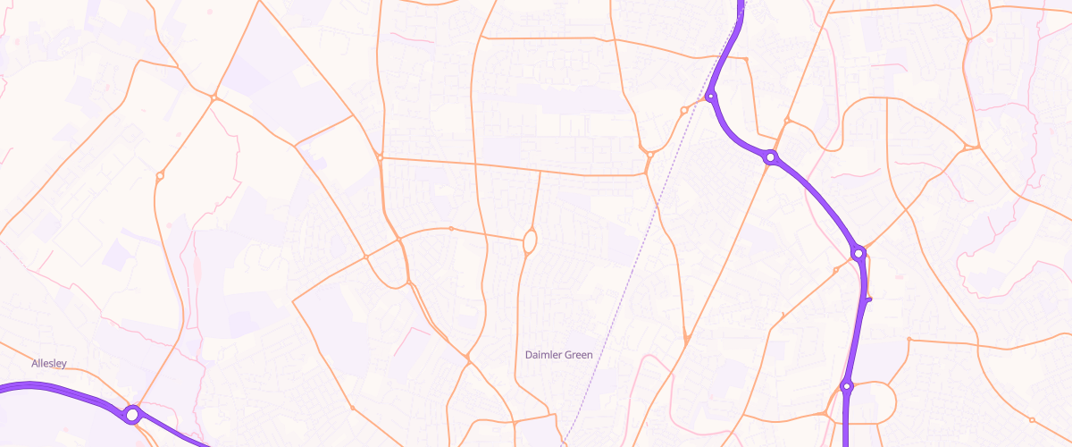 Map showing the location of Mfg Radford