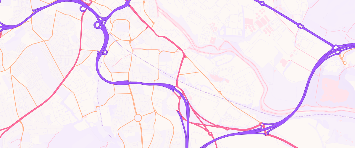 Map showing the location of Stourton Filling Station