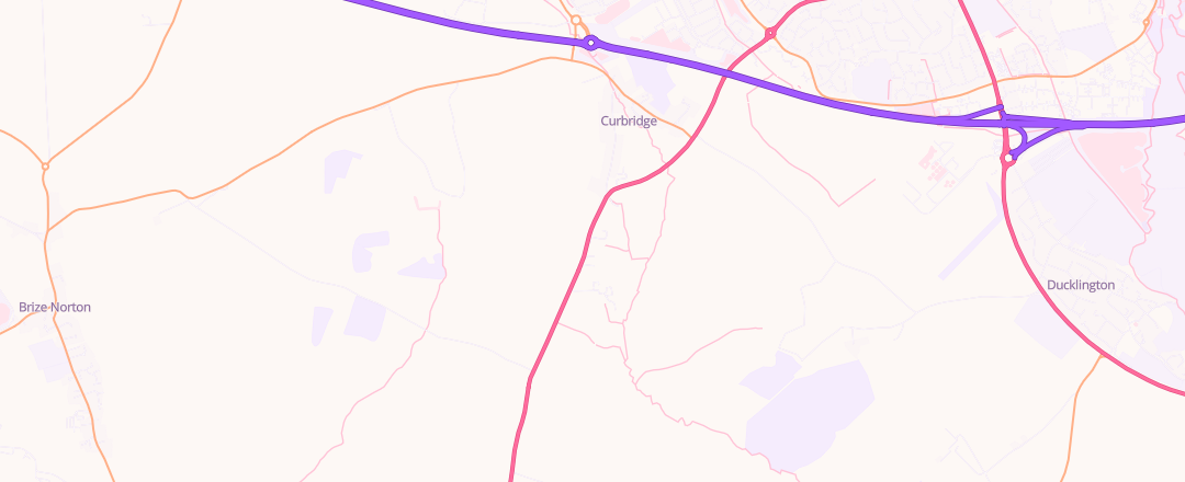 Map showing Grey Gables Garage, Witney