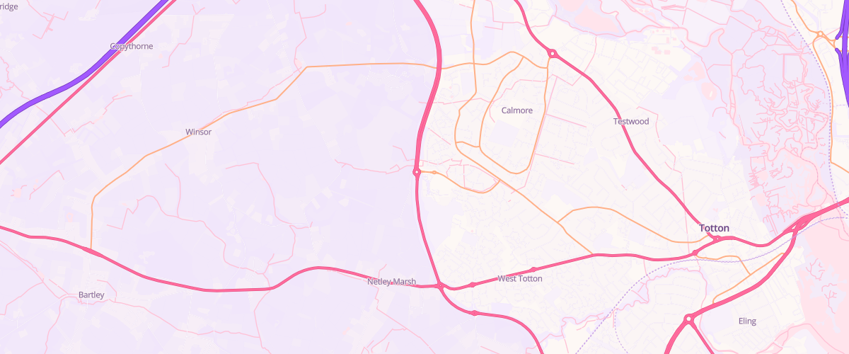 Map showing the location of Mfg Morrisons Totton