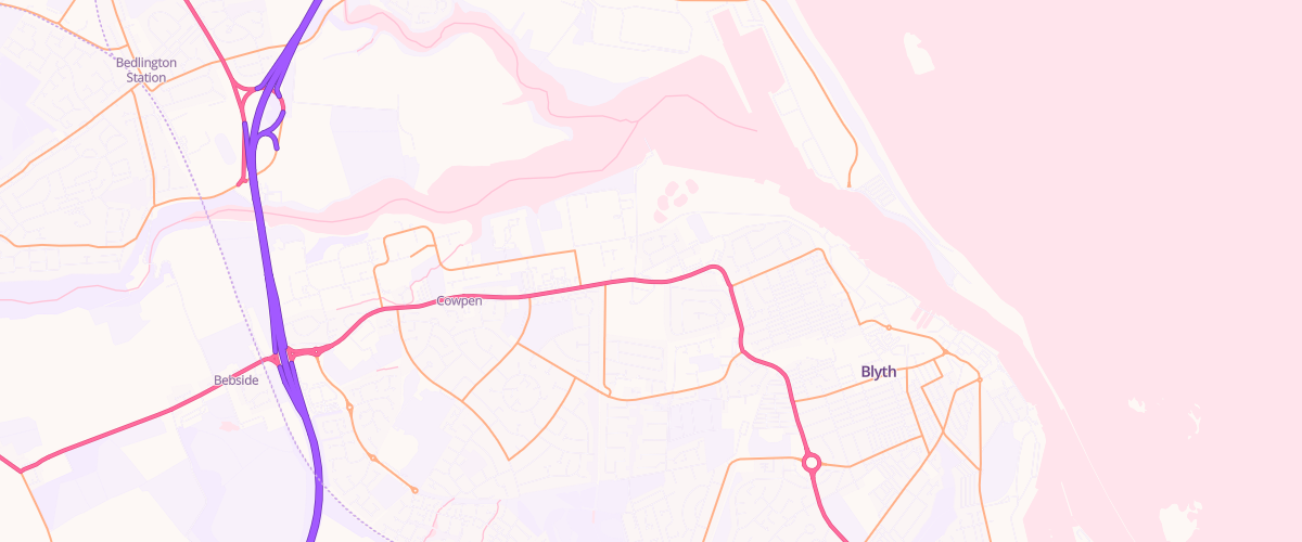 Map showing the location of Blyth Service Station Limited