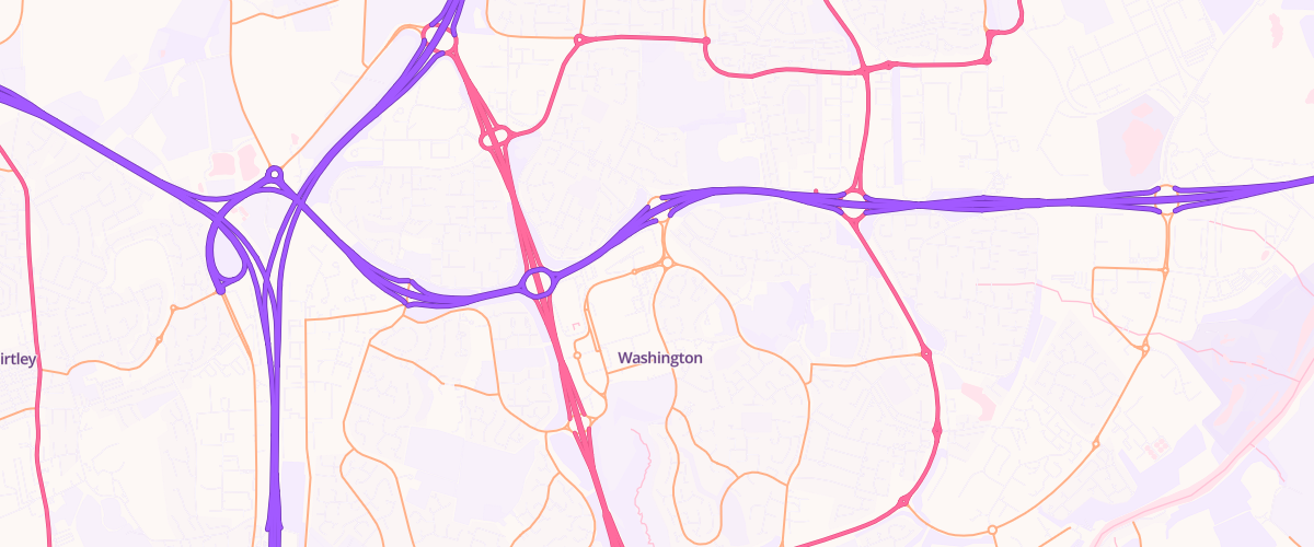 Map showing the location of Sainsburys Washington