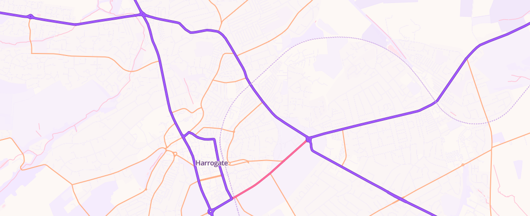 Map showing Park Parade Garage, Harrogate