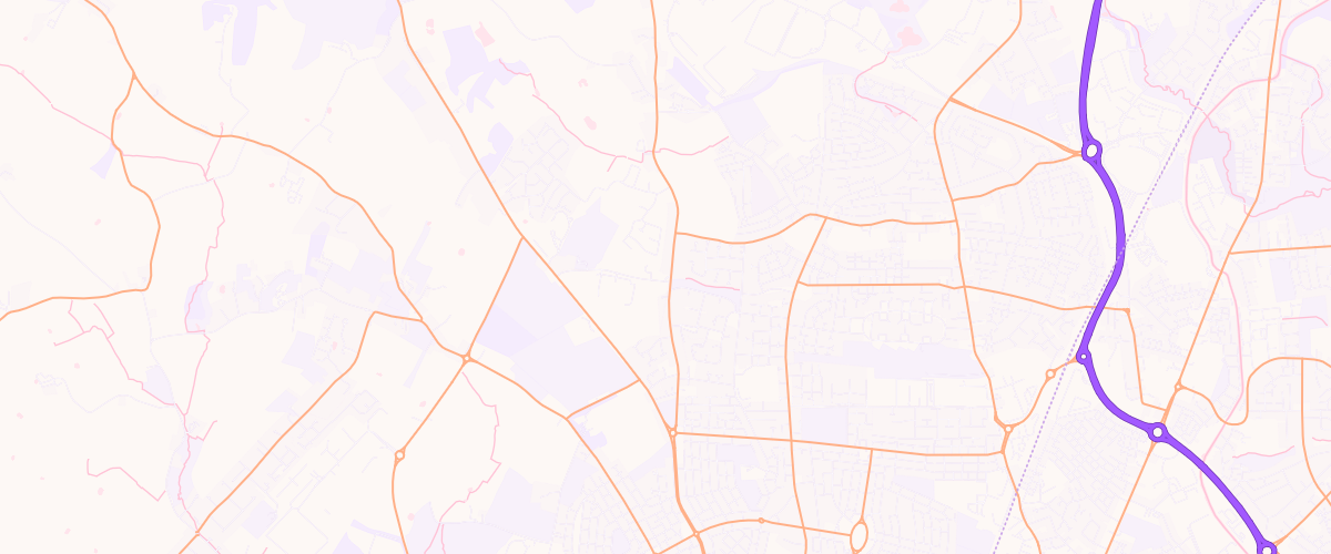 Map showing the location of Sandpits Service Station