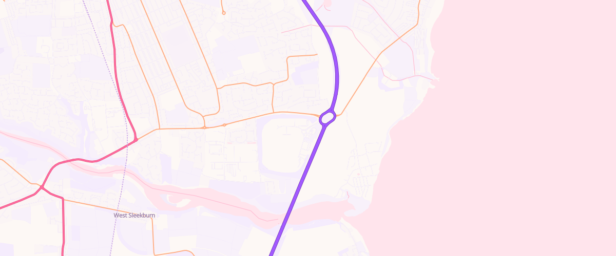Map showing the location of Asda Ashington Express Petrol