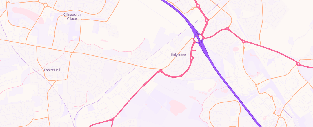 Map showing Rs Auto Centre, Newcastle Upon Tyne