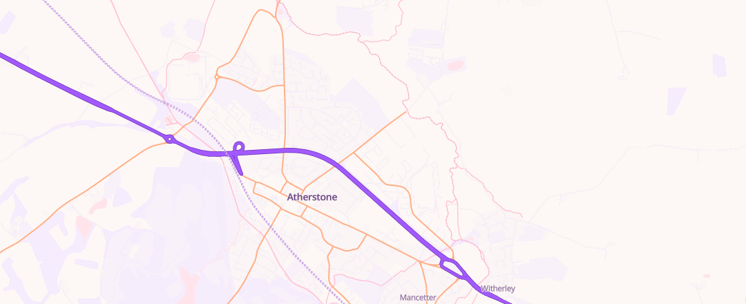 Map showing Whitmoore Auto Centre Ltd, Atherstone