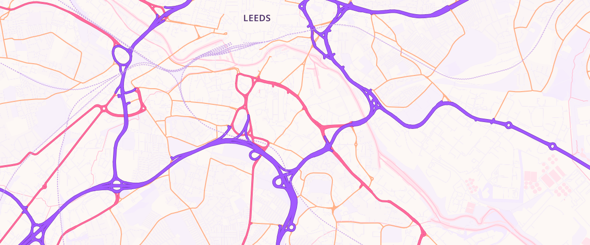 Map showing the location of Costco Wholesale Leeds