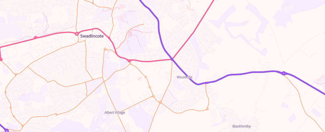 Map showing Mick Avery And Co, Swadlincote