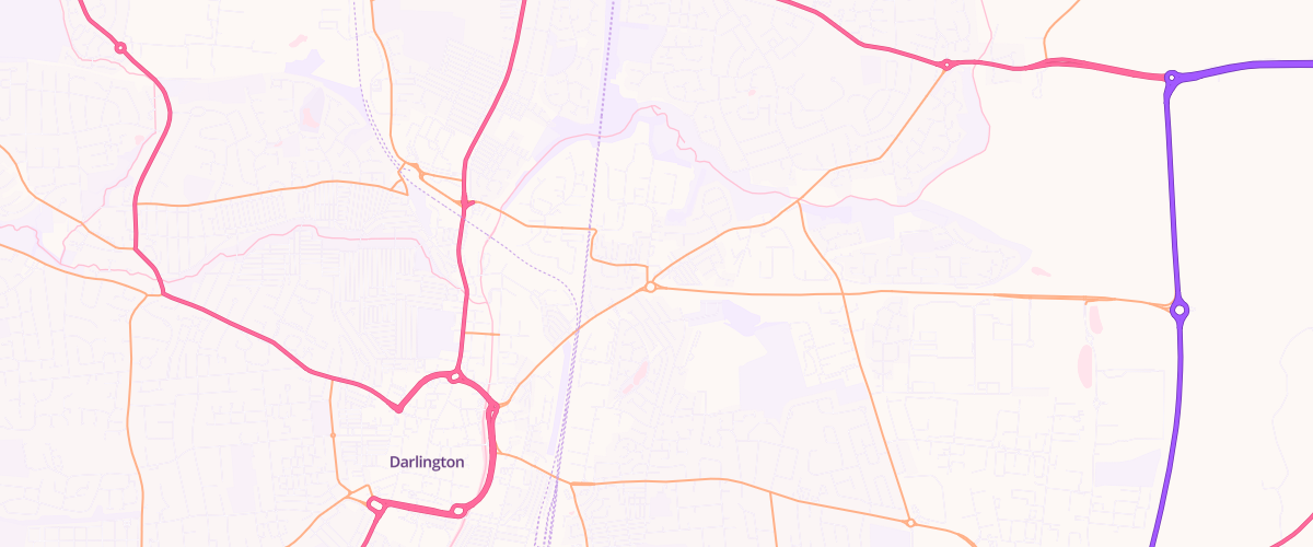 Map showing the location of Gem Darlington