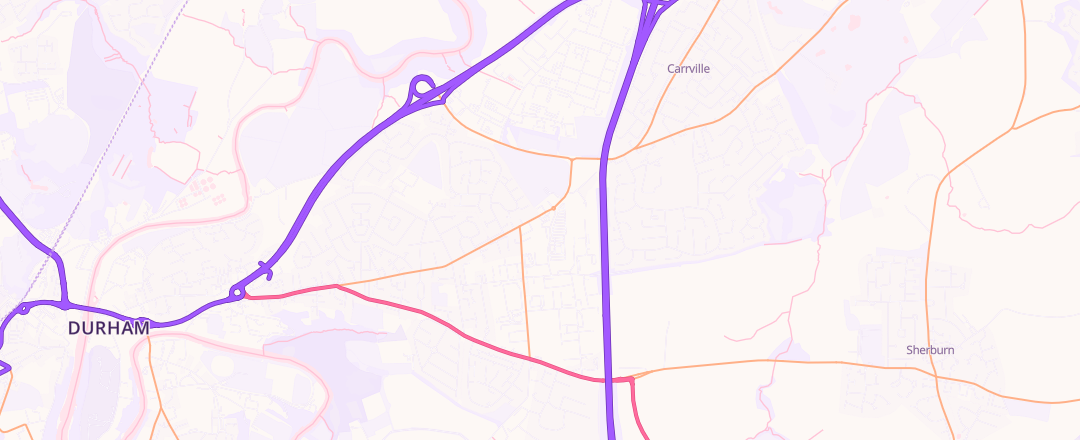 Map showing Sherwoods, Durham