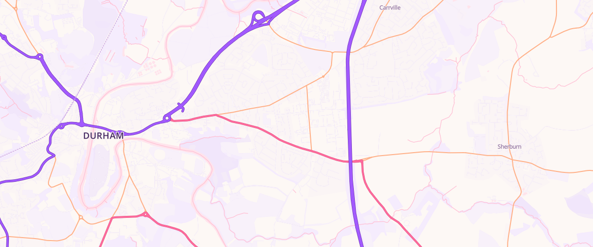 Map showing the location of Durham Extra Petrol Filling
