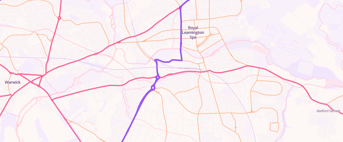 Map showing the location of Mfg Morrisons Leamington Spa