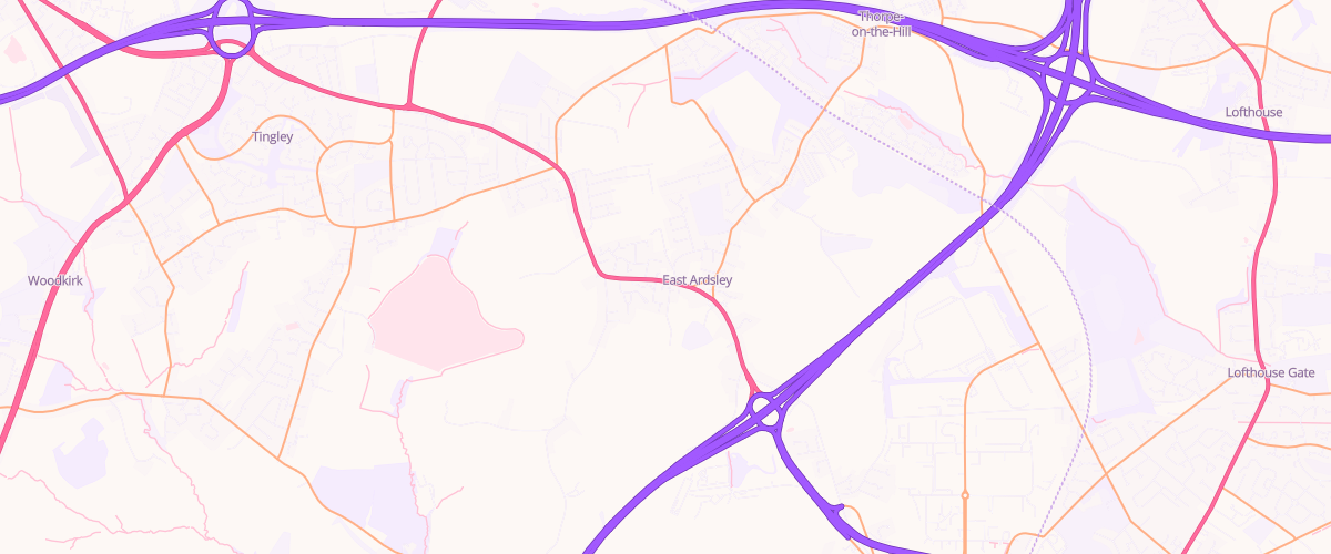 Map showing the location of Bradford Rd Ardsley Esso