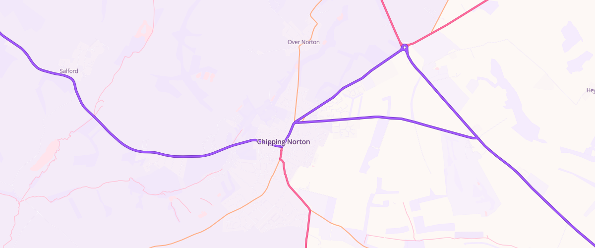 Map showing the location of Mfg Chipping Norton