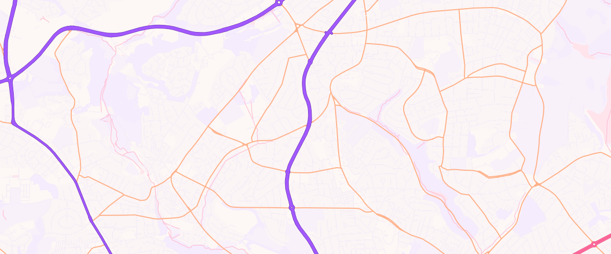 Map showing the location of Asda Scott Hall Express