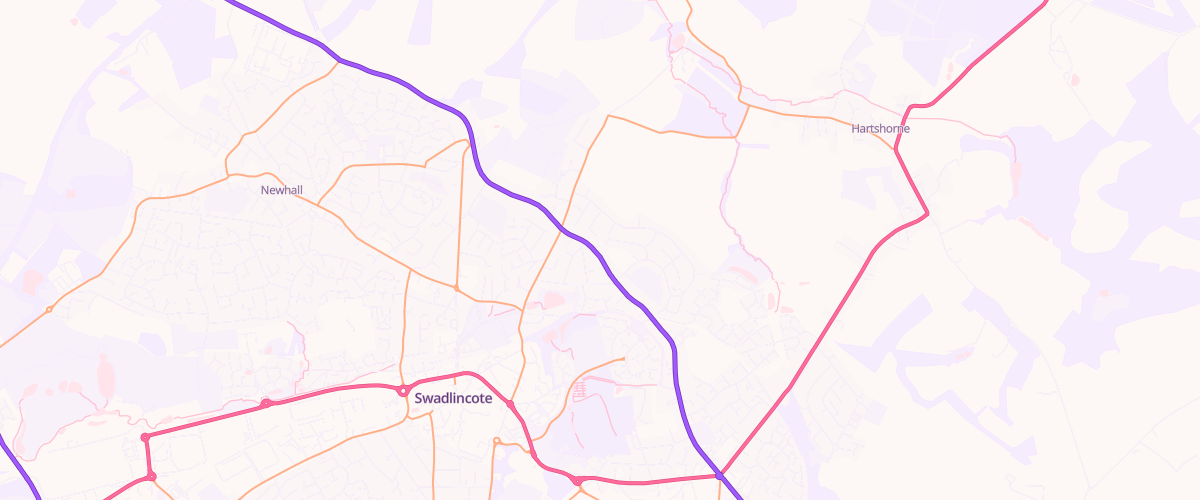 Map showing the location of Midway Fuel Station