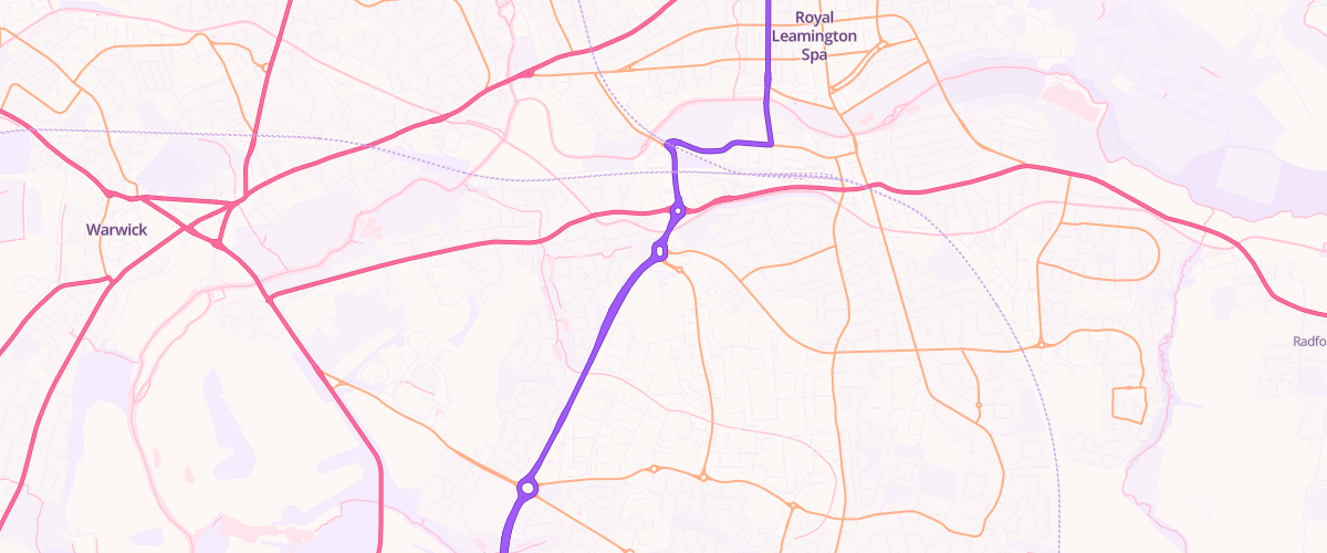 Map showing the location of Sainsburys Leamington