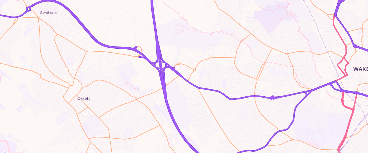 Map showing the location of Shell Ossett