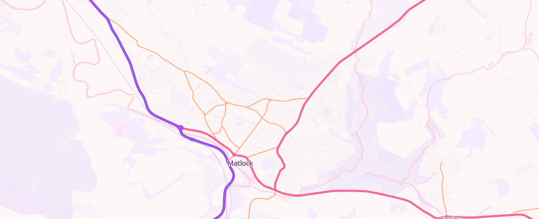 Map showing Matlock Green Garage Repair Centre Ltd, Matlock